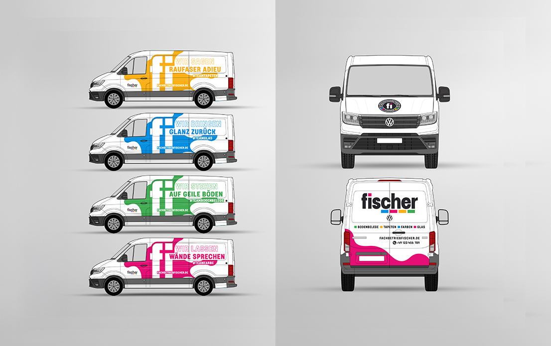 Fahrzeugbeschriftung für eine Fahrzeugflotte