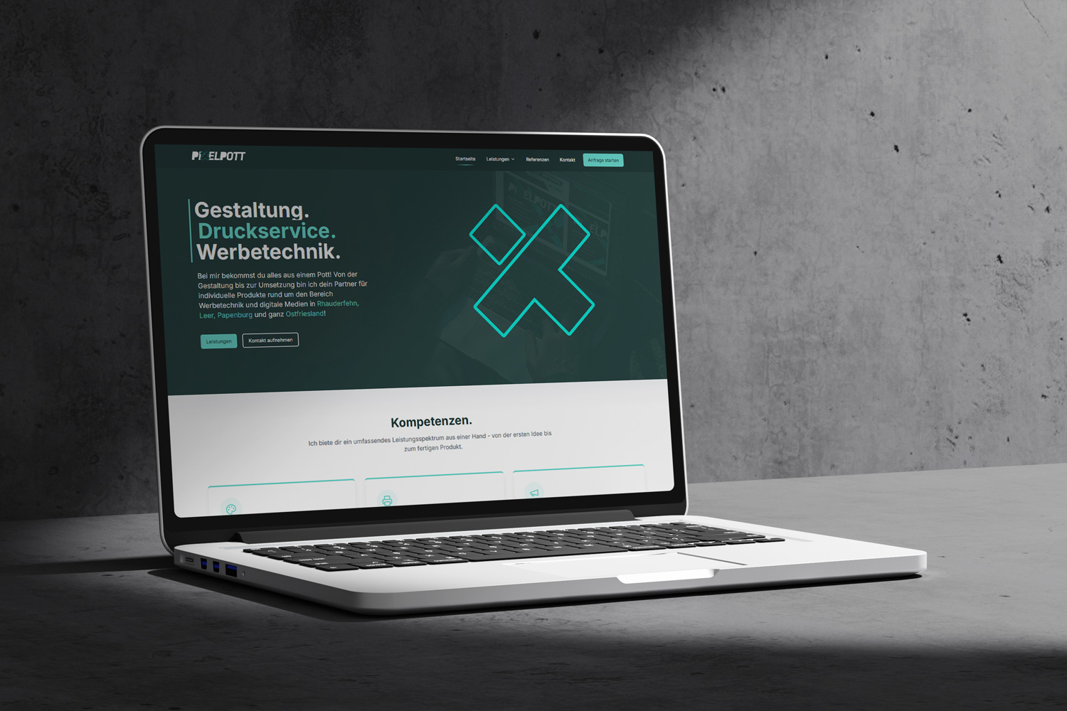 Webdesign für Pixelpott